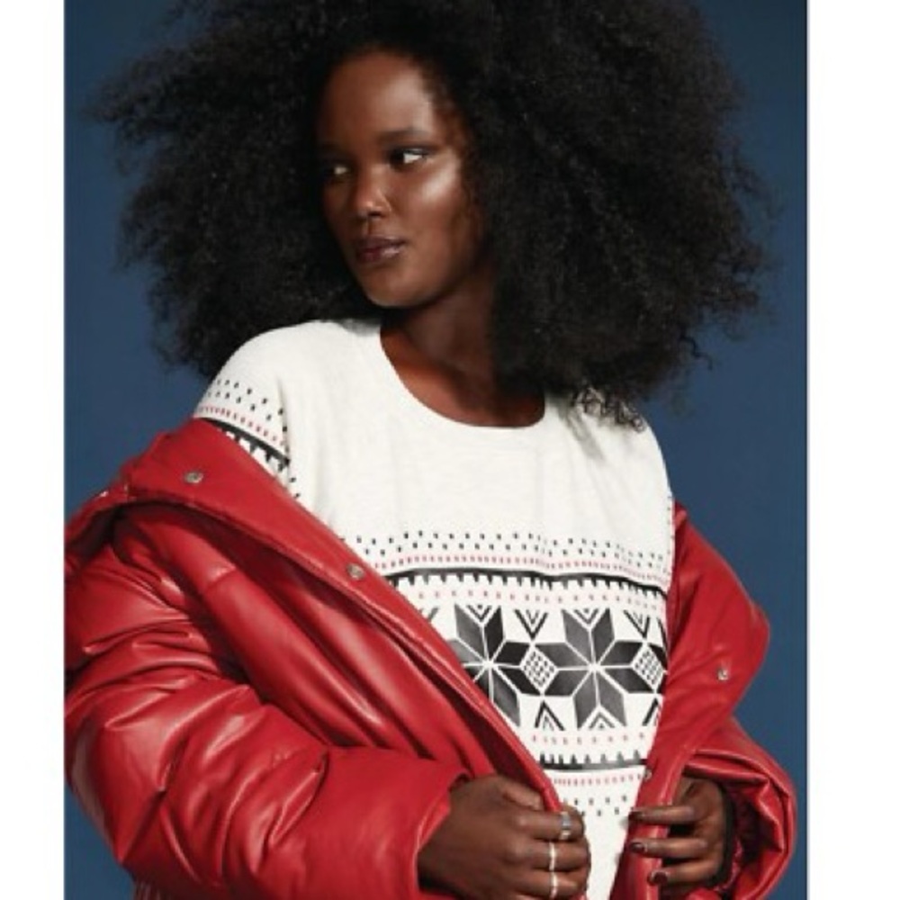 With the Girls by AVEC LES FILLES red pleather puffer jacket - Picture 13 of 13